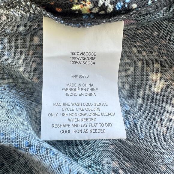 O’Neill Lexie Open Back Midi Dress Floral Print Square Neck Blue - Picture 10 of 10